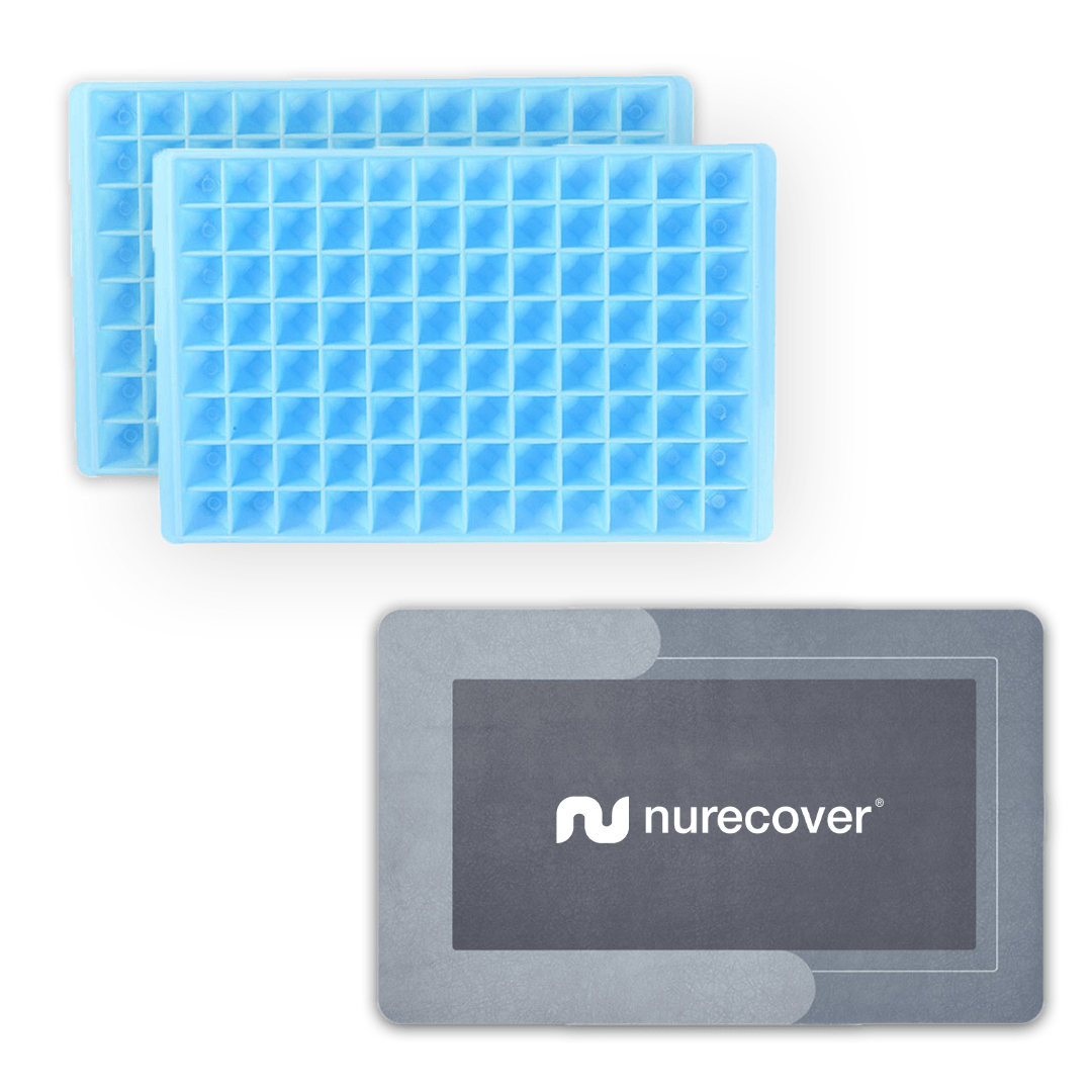 nurecover PodSet - 192 bacs à glaçons + tapis absorbant l'eau - nurecover
