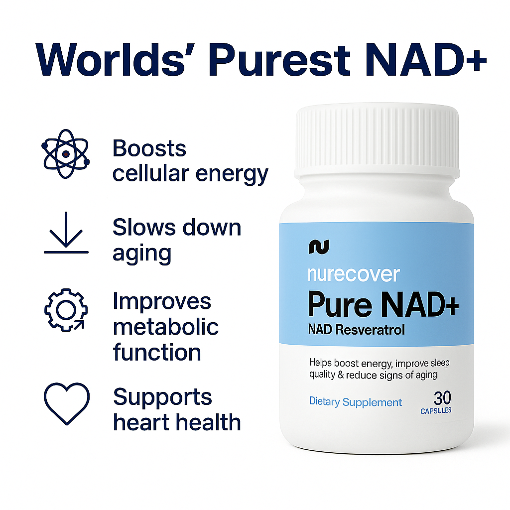 Nurecover® Pure NAD+ avec Resveratrol 500g Capsules