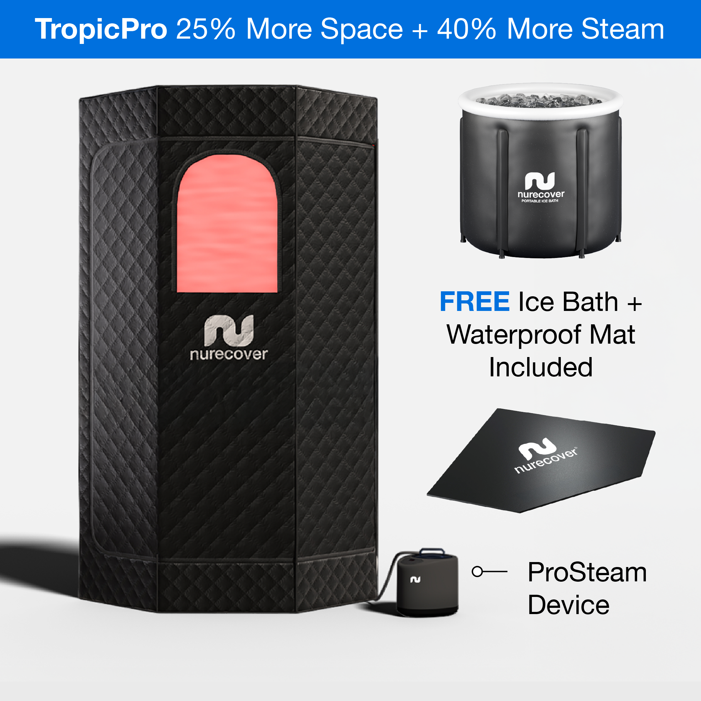 nurecover Tropic® Sauna domestique + bain de glace