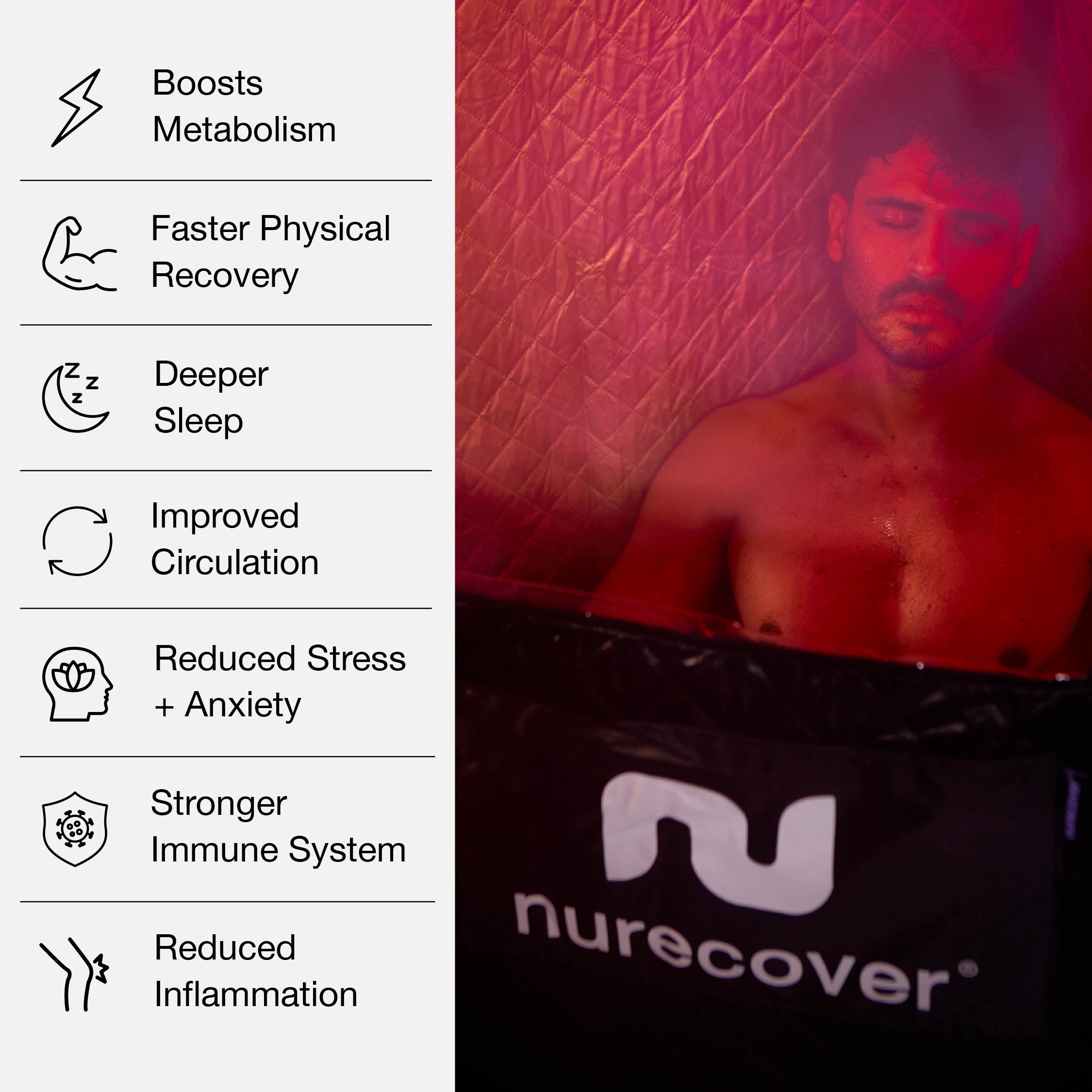 nurecover Tropic® Sauna domestique + bain de glace