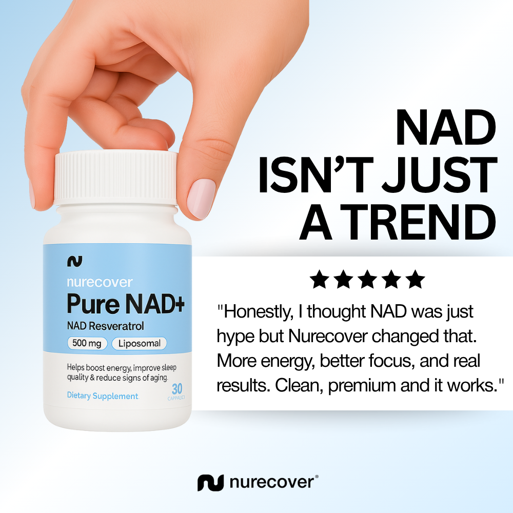 Nurecover® Pure NAD+ avec Resveratrol 500mg Capsules